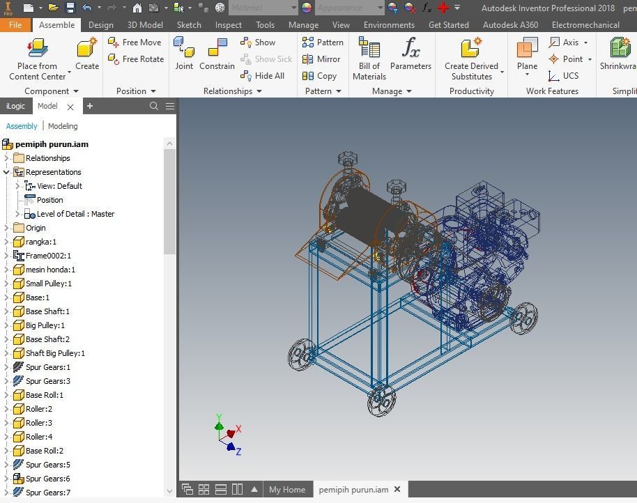 SUGARCANE JUICE PRESS SQUEEZER MACHINE 3D model_11