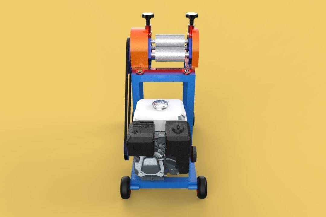SUGARCANE JUICE PRESS SQUEEZER MACHINE 3D model_5