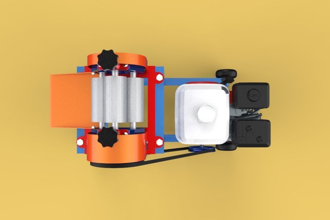 SUGARCANE JUICE PRESS SQUEEZER MACHINE 3D model_6