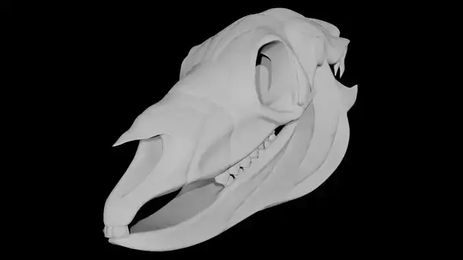 Horse Skull Low-poly 3D model