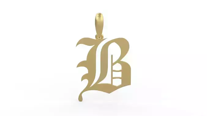 Initial Letters Pendant Old London B 3D print model
