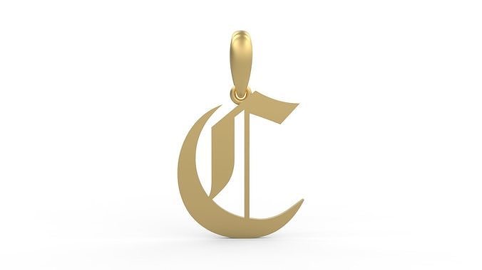 Initial Letters Pendant Old London C 3D print model