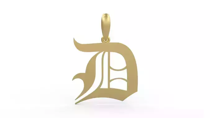 Initial Letters Pendant Old London D