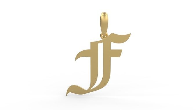 Initial Letters Pendant Old London F 3D print model