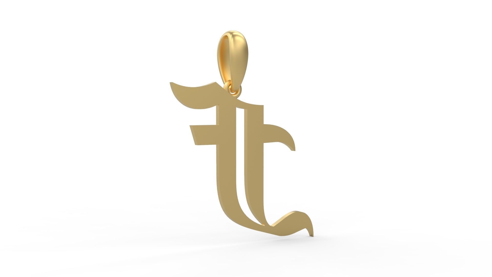 Initial Letters Pendant Old London F 3D print model_3