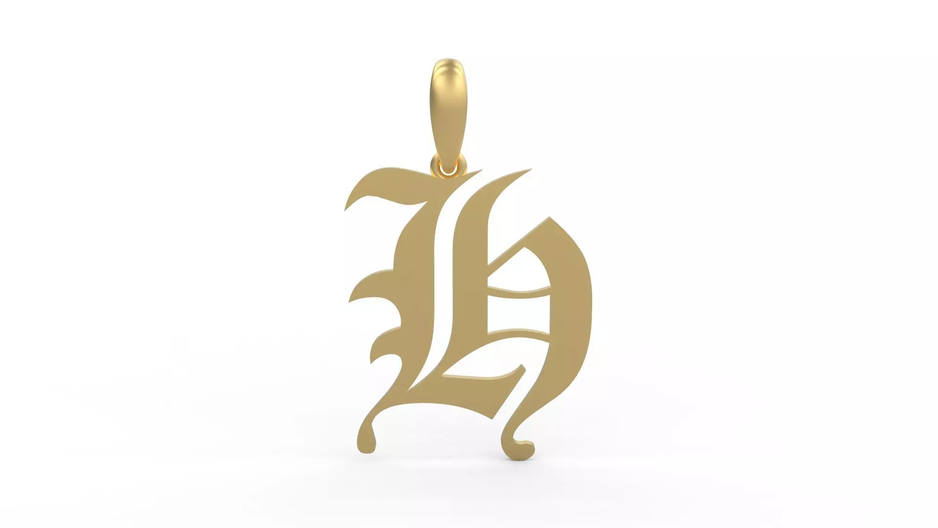 Initial Letters Pendant Old London H 3D print model_0