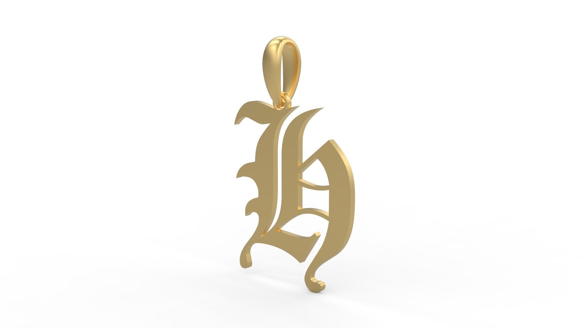 Initial Letters Pendant Old London H 3D print model_1
