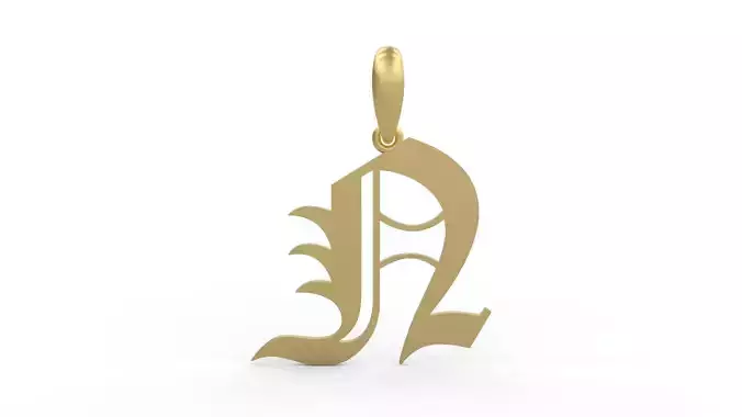 Initial Letters Pendant Old London N 3D print model
