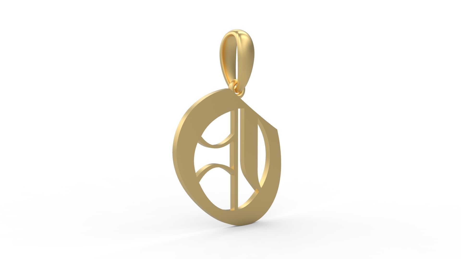 Initial Letters Pendant Old London O 3D print model_3