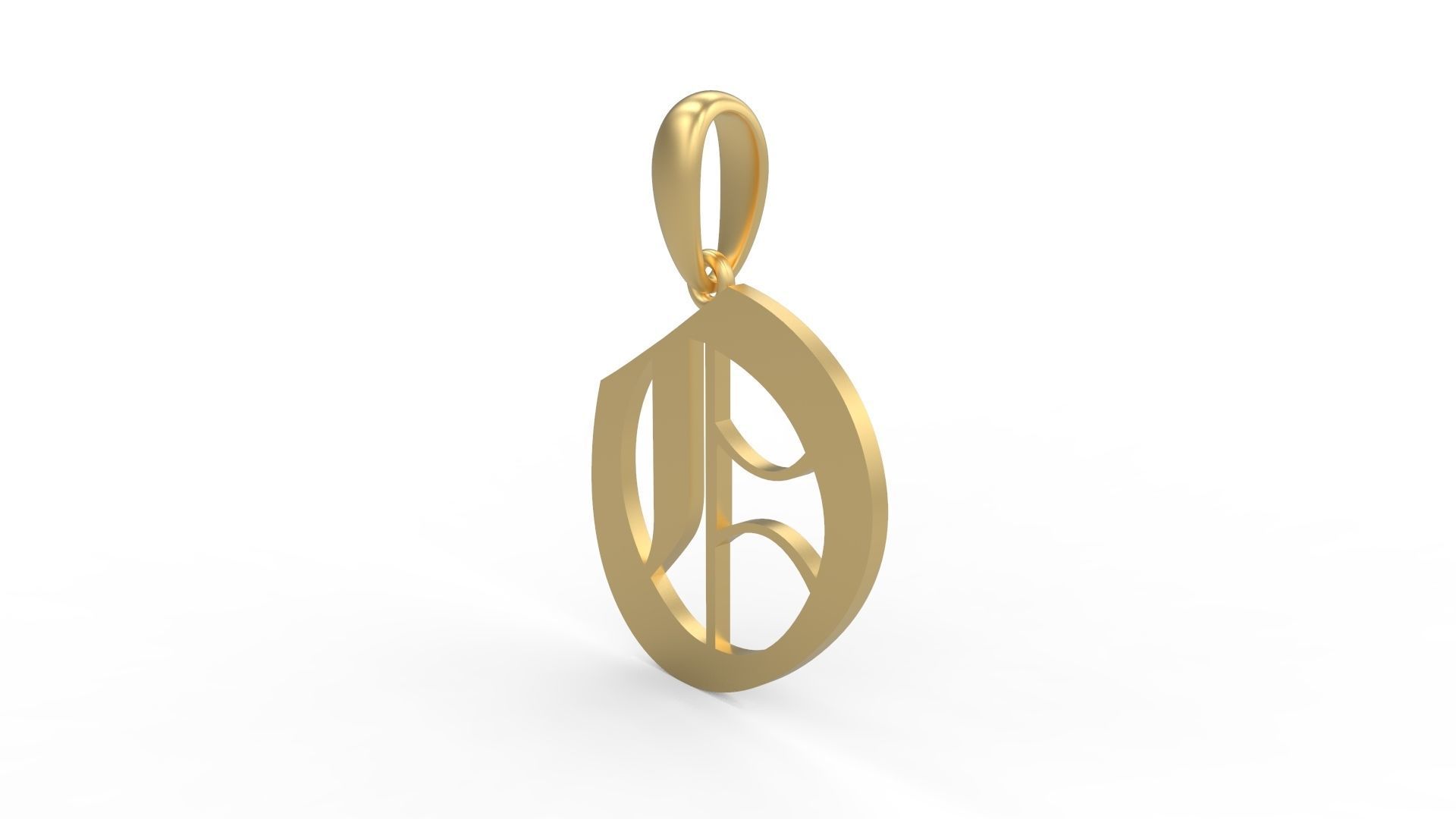 Initial Letters Pendant Old London O 3D print model_1
