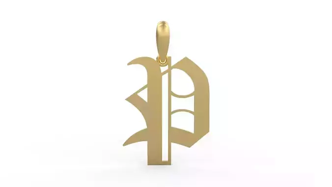 Initial Letters Pendant Old London P