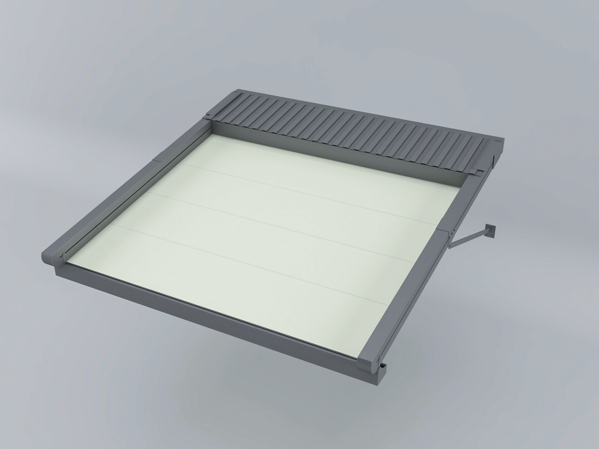 Aluminum Pergola System - Angle Strut 3D model_2