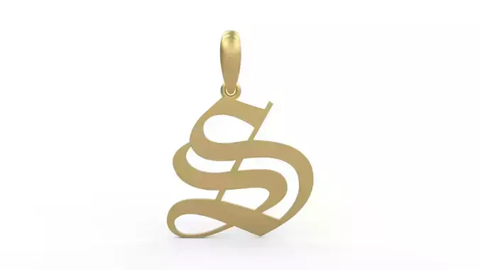 Initial Letters Pendant Old London S