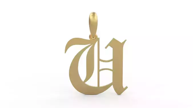 Initial Letters Pendant Old London U