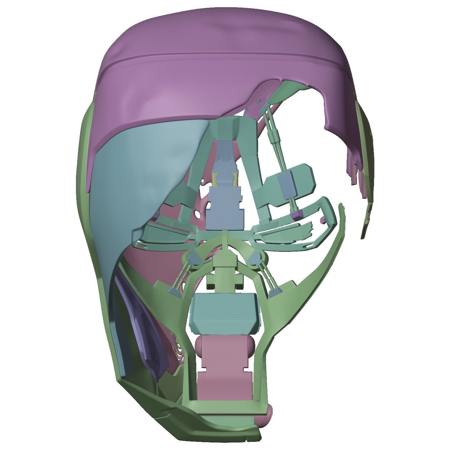 Battle Damaged Mark 50 Helmet 3D Model 3D print model_10