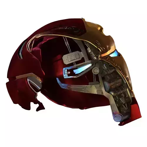 Battle Damaged Mark 50 Helmet 3D Model 3D print model