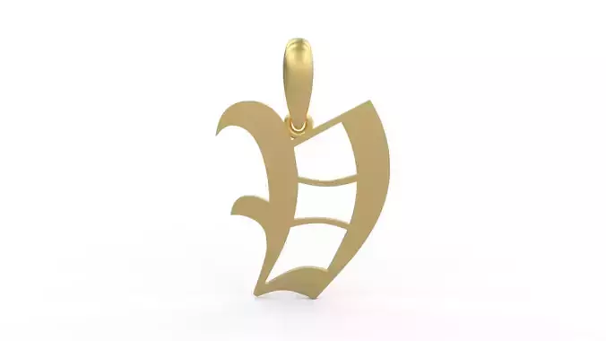 Initial Letters Pendant Old London V
