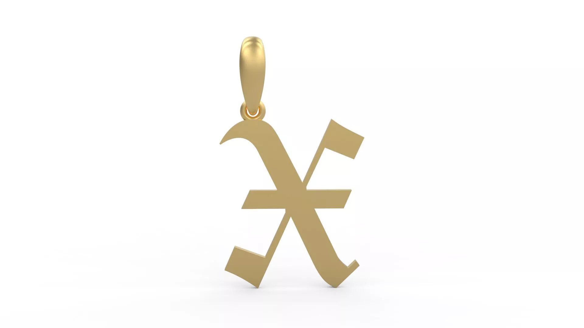 Initial Letters Pendant Old London X 3D print model