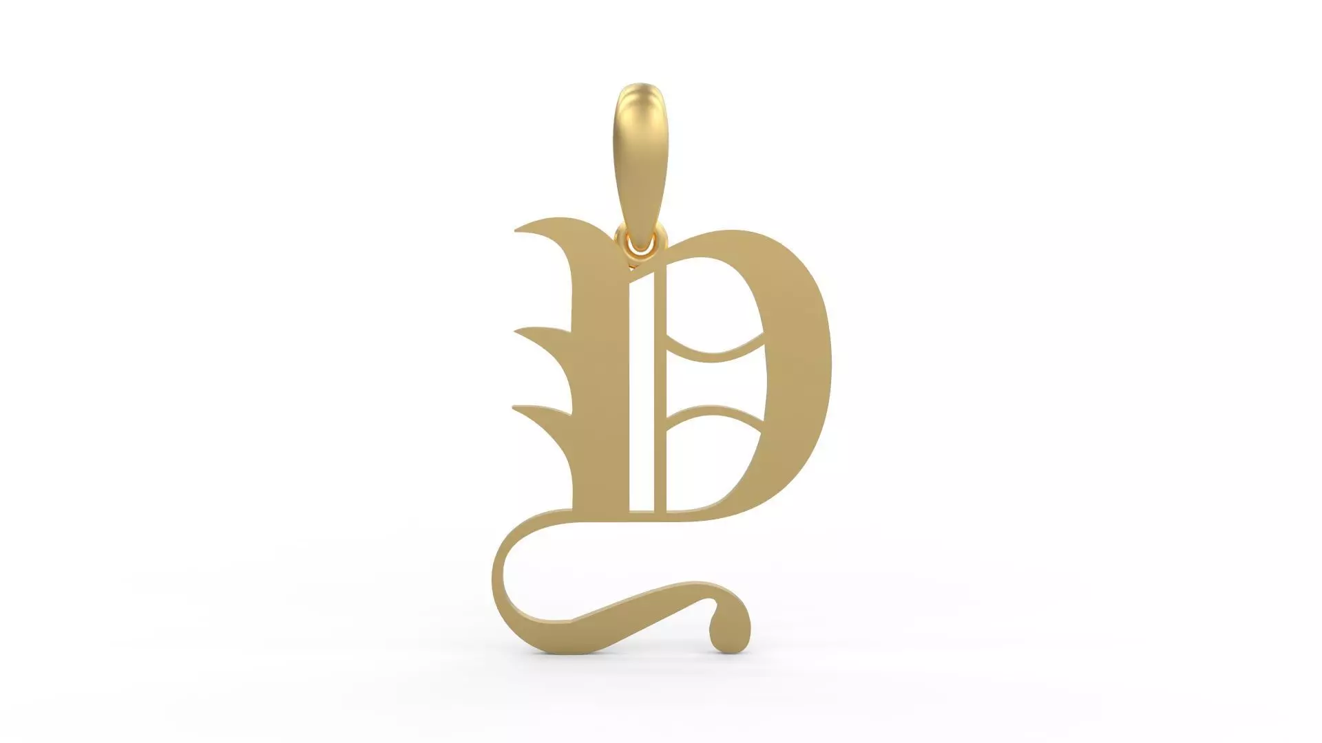 Initial Letters Pendant Old London Y 3D print model_0