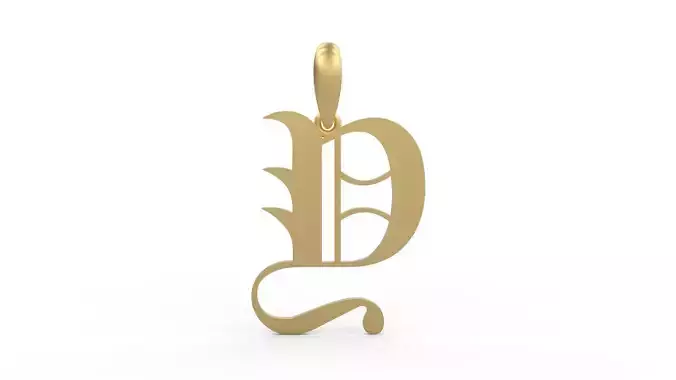 Initial Letters Pendant Old London Y