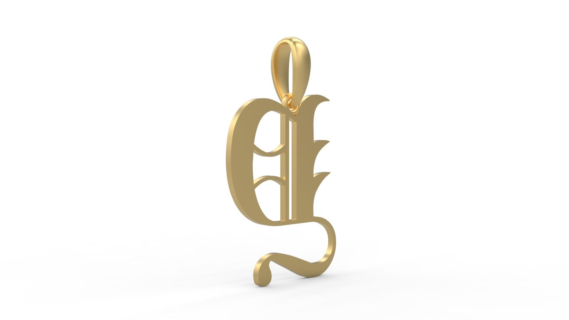 Initial Letters Pendant Old London Y 3D print model_3