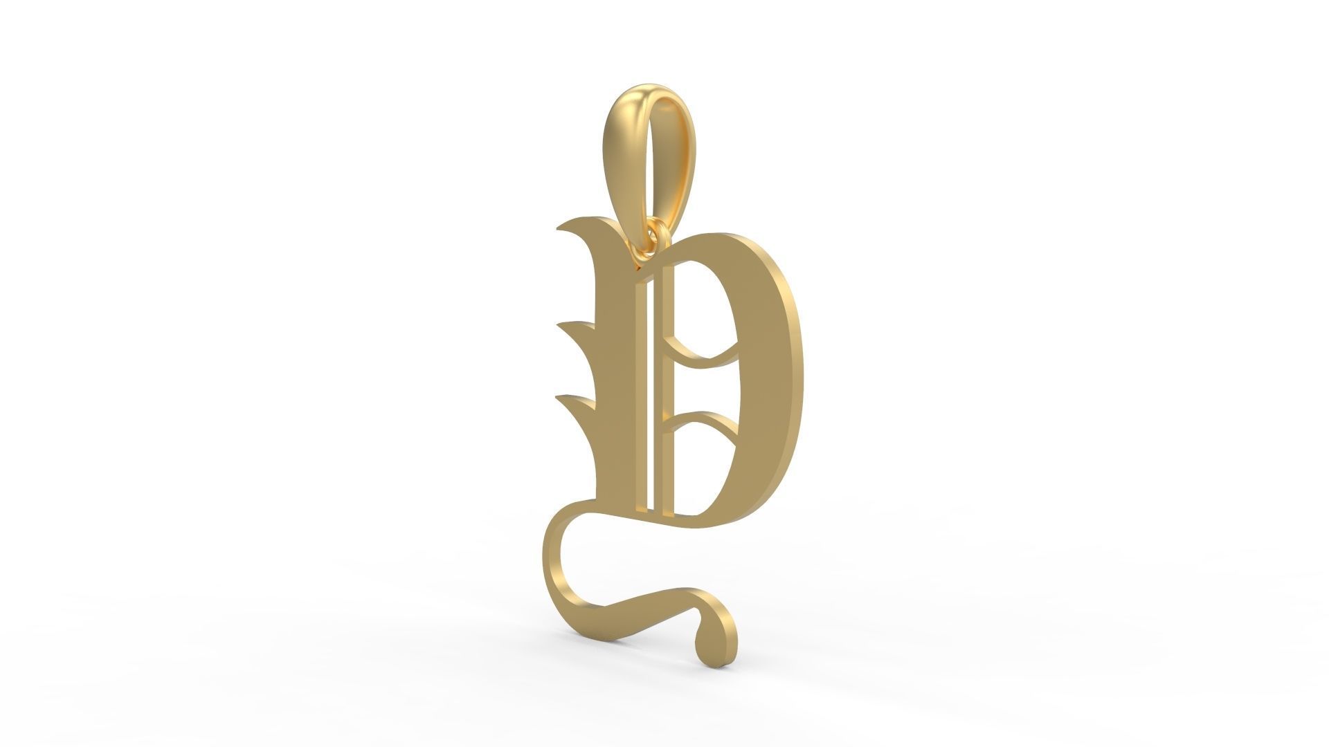 Initial Letters Pendant Old London Y 3D print model_1