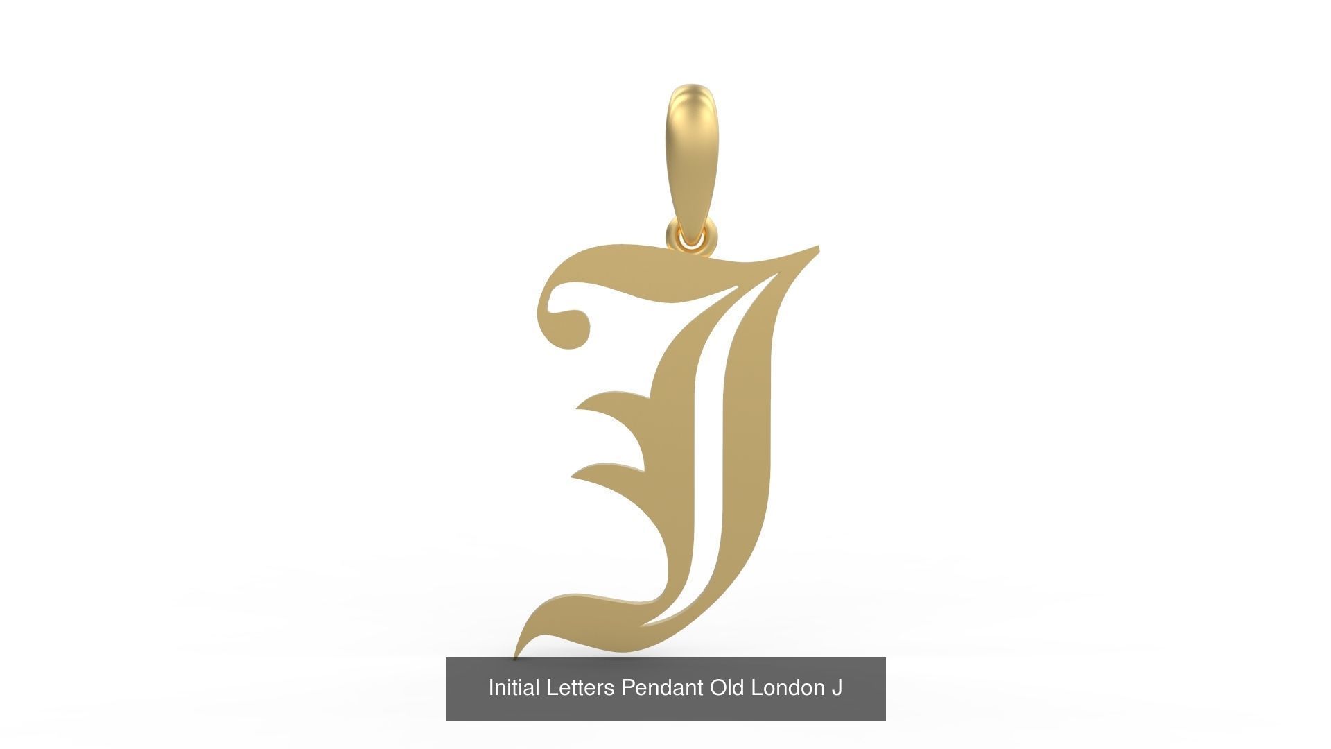 Initial Letters Pendant Alphabets Old London 3D Model Collection_12