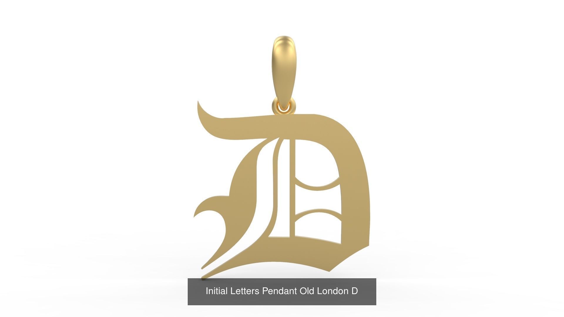 Initial Letters Pendant Alphabets Old London 3D Model Collection_6