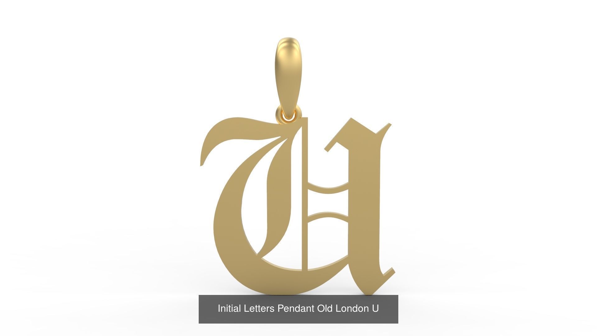 Initial Letters Pendant Alphabets Old London 3D Model Collection_23
