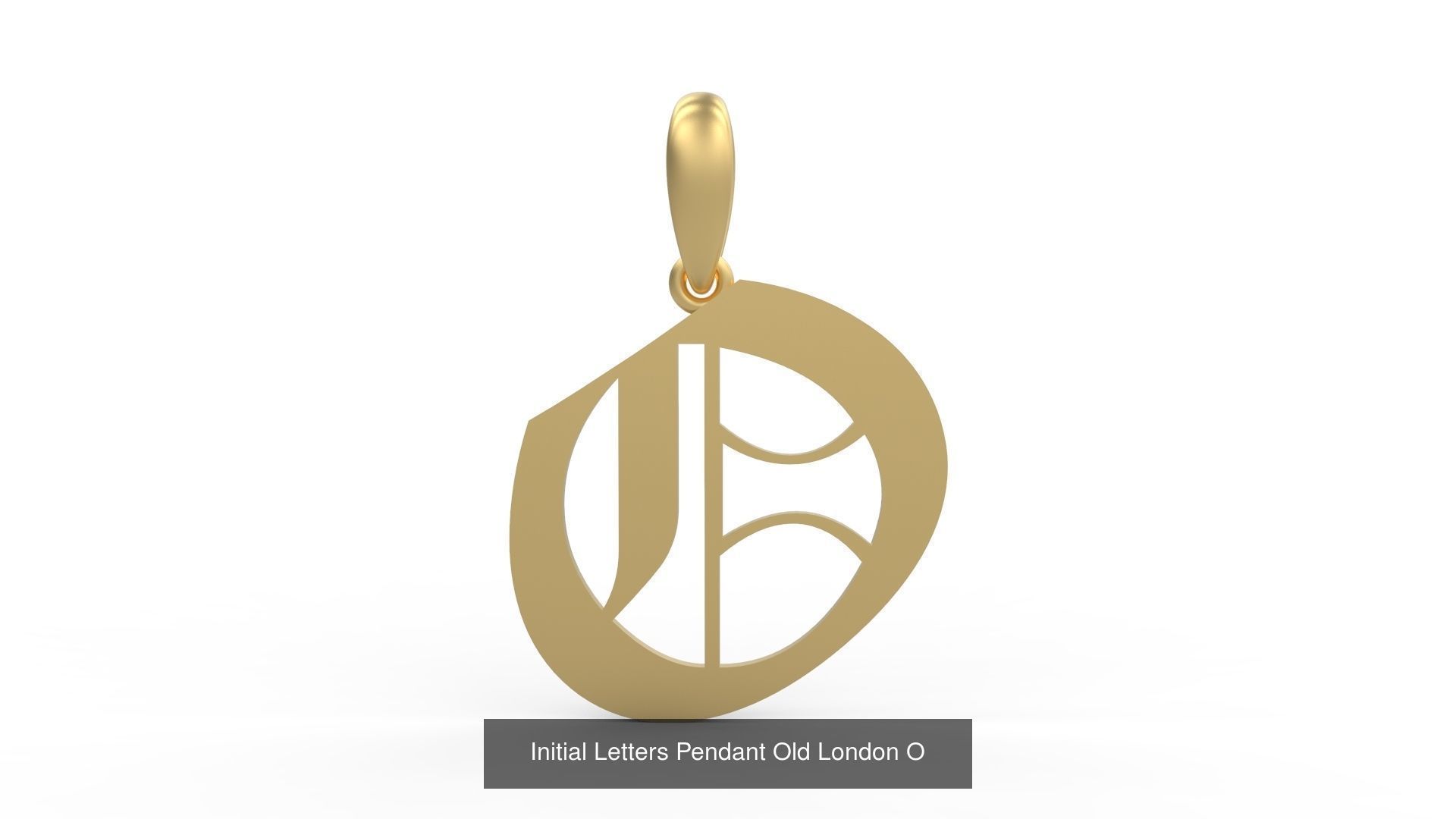 Initial Letters Pendant Alphabets Old London 3D Model Collection_17