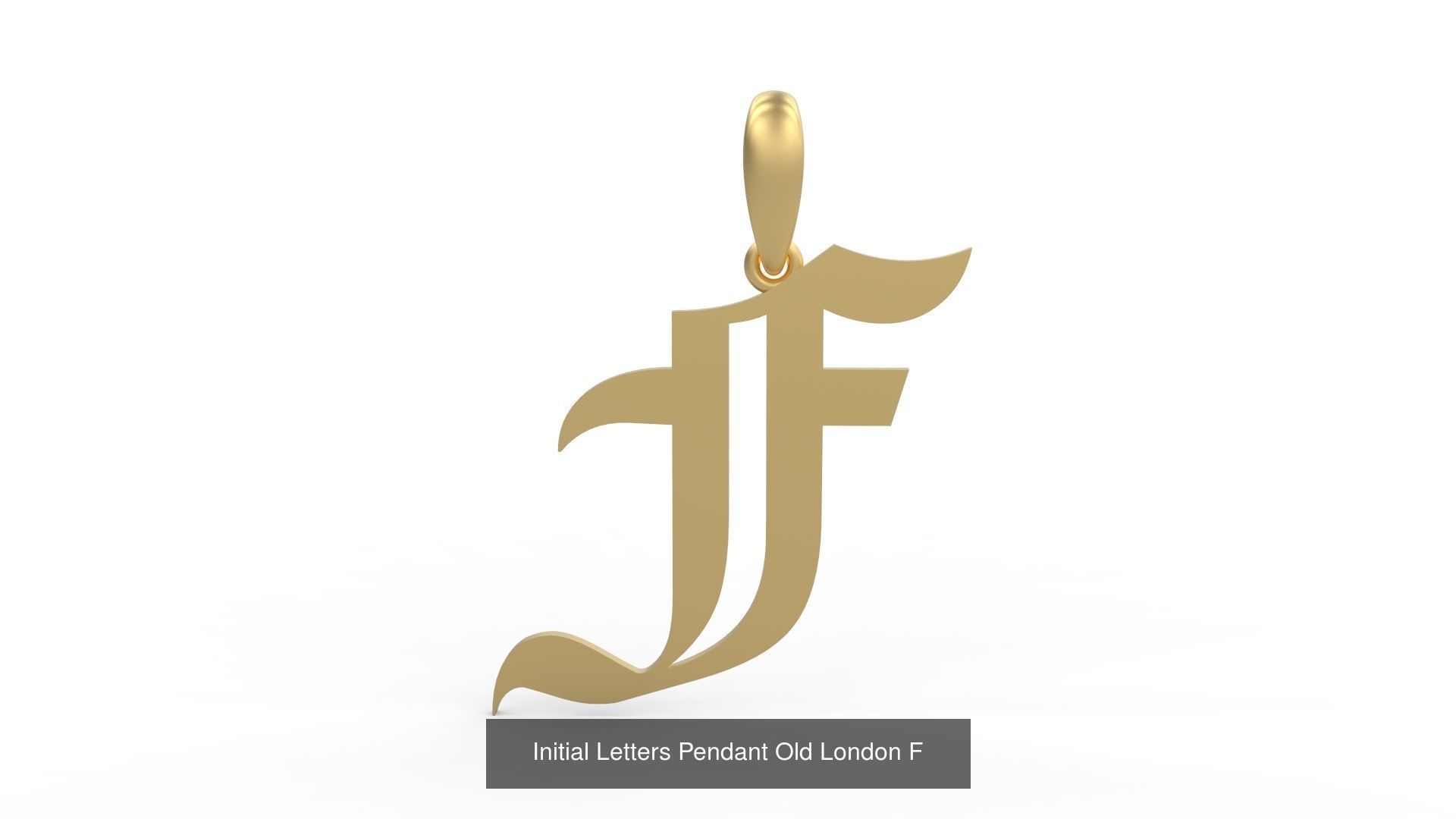 Initial Letters Pendant Alphabets Old London 3D Model Collection_8