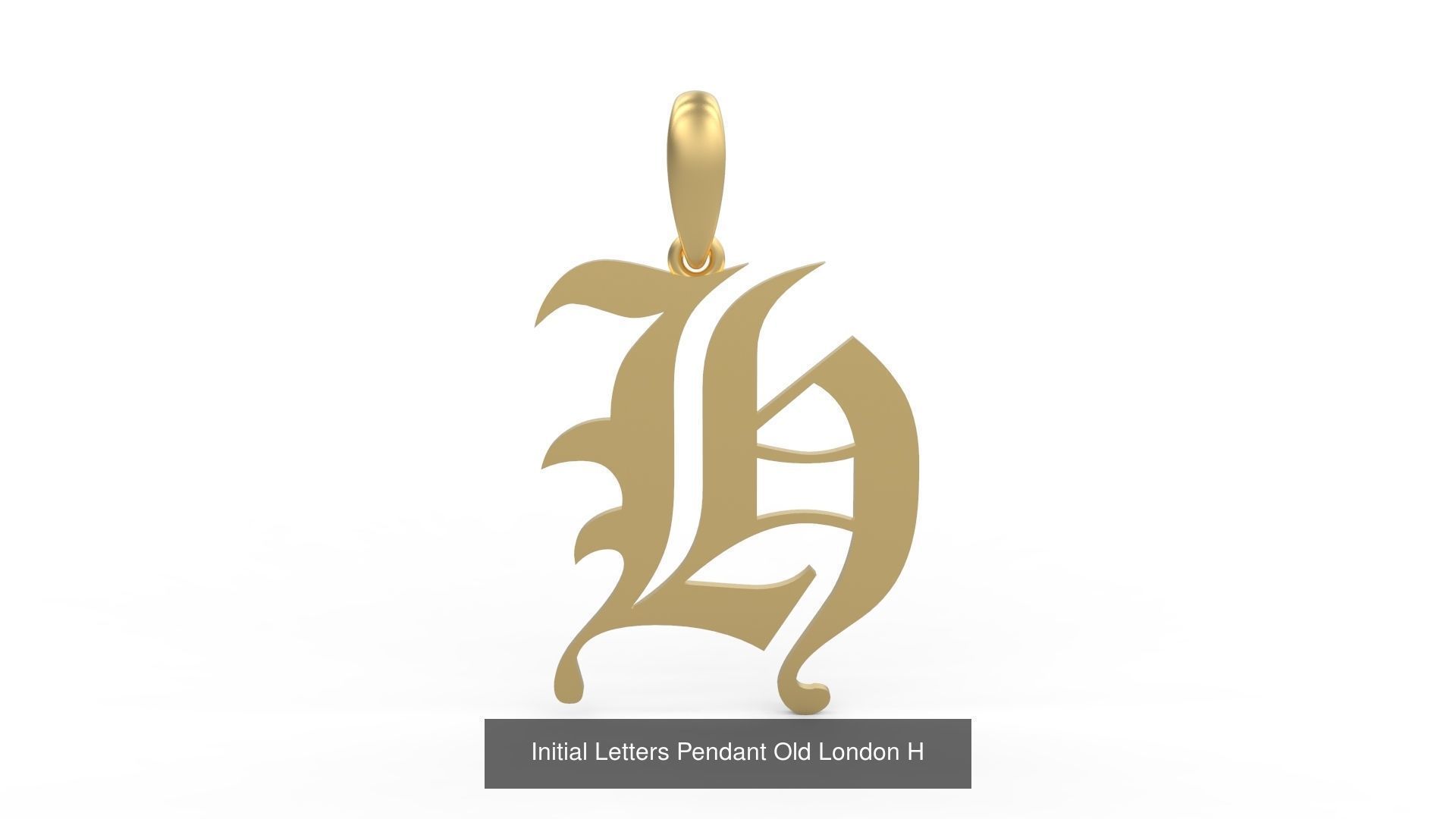 Initial Letters Pendant Alphabets Old London 3D Model Collection_10