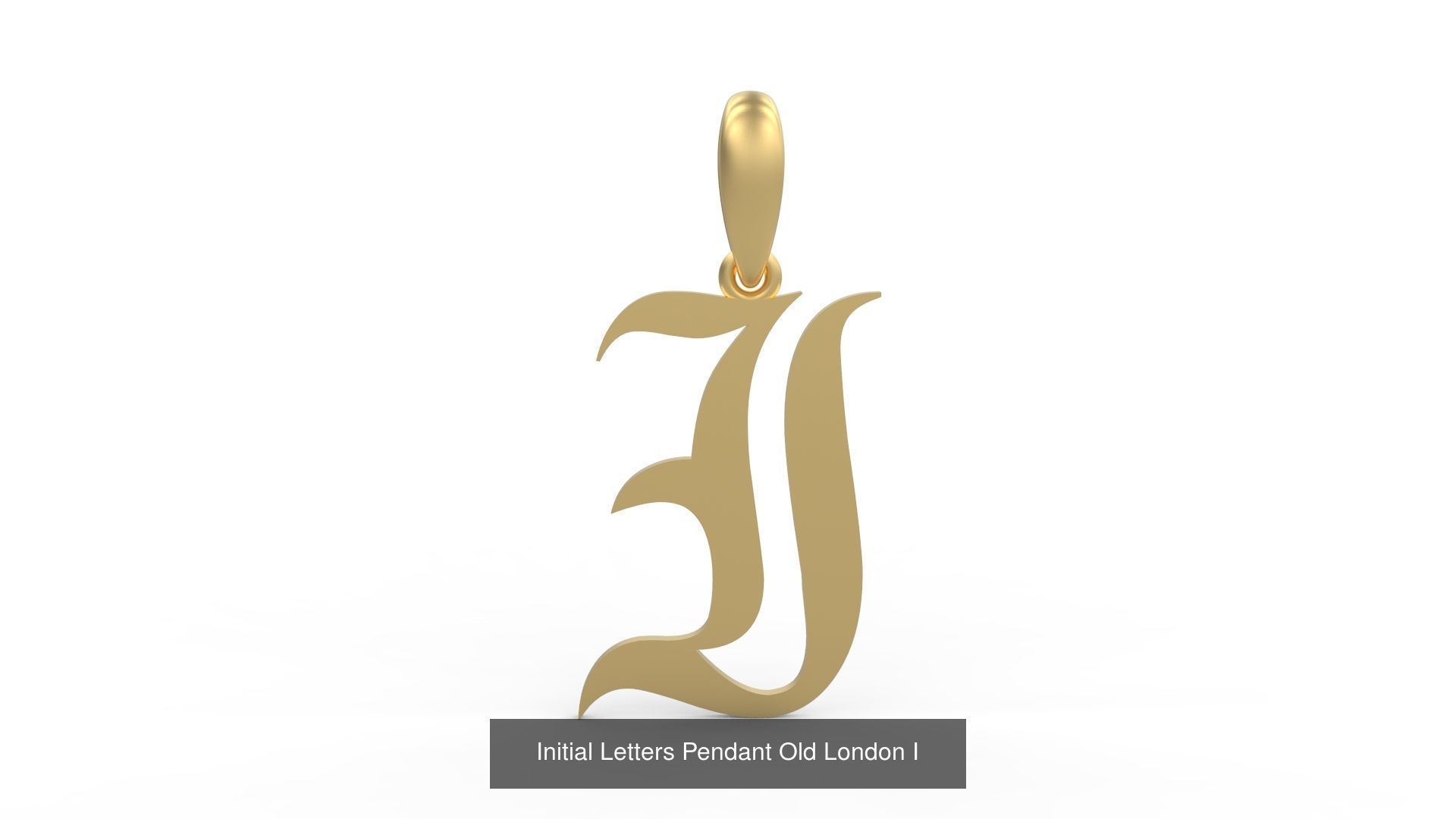 Initial Letters Pendant Alphabets Old London 3D Model Collection_11