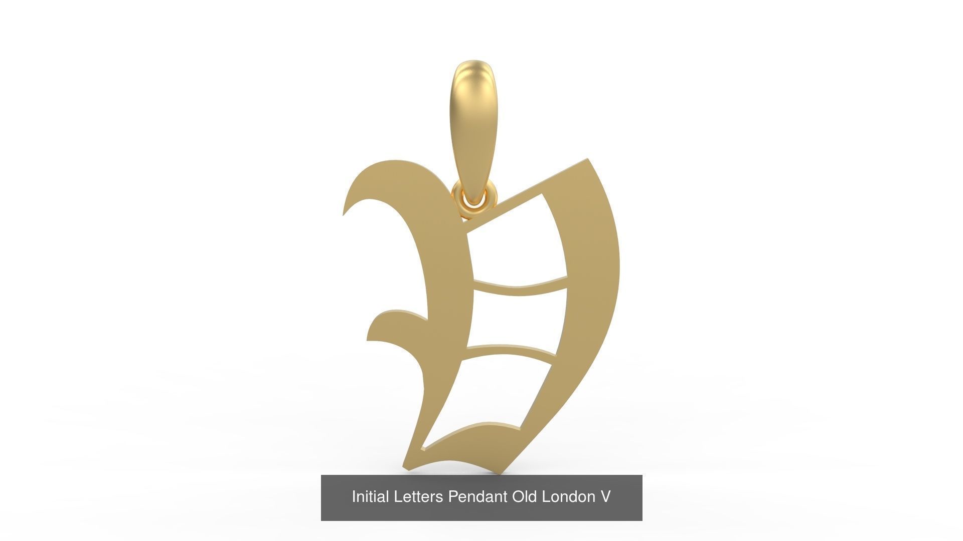 Initial Letters Pendant Alphabets Old London 3D Model Collection_24