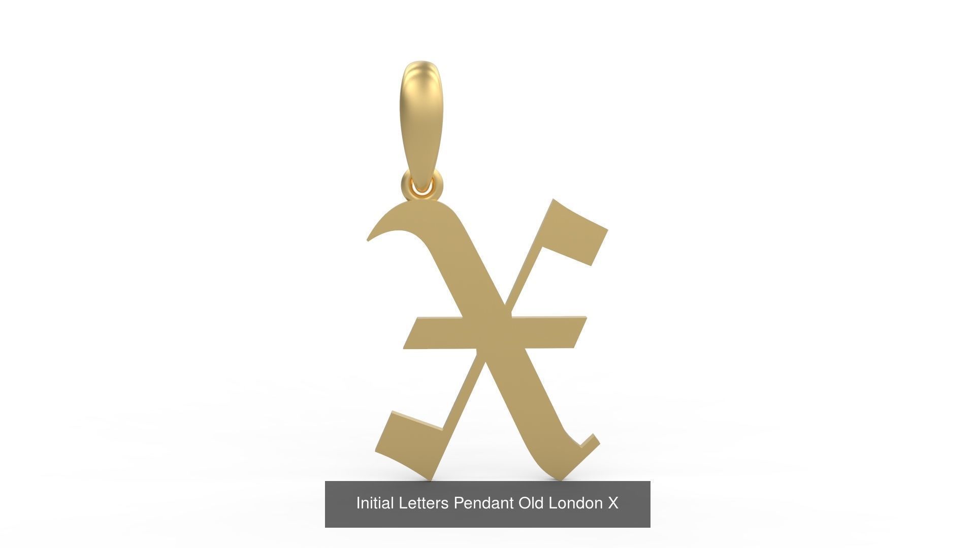 Initial Letters Pendant Alphabets Old London 3D Model Collection_26