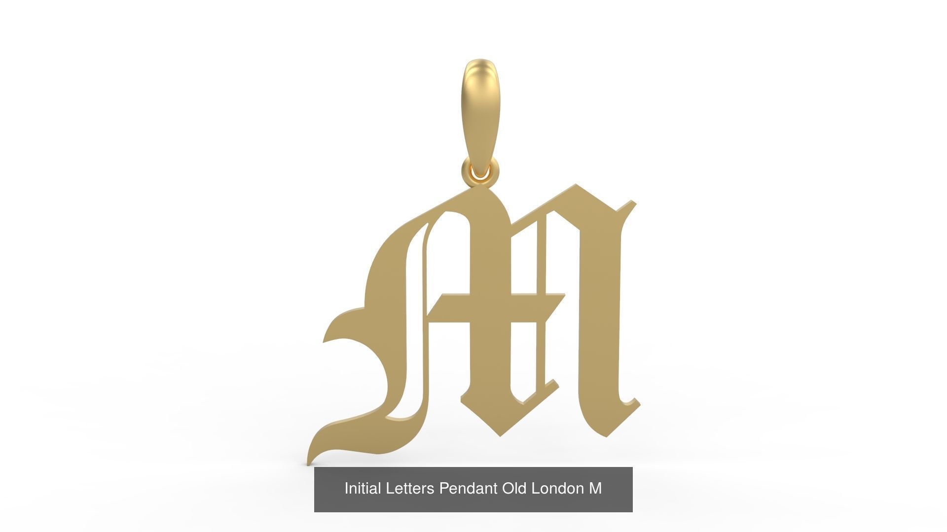 Initial Letters Pendant Alphabets Old London 3D Model Collection_15