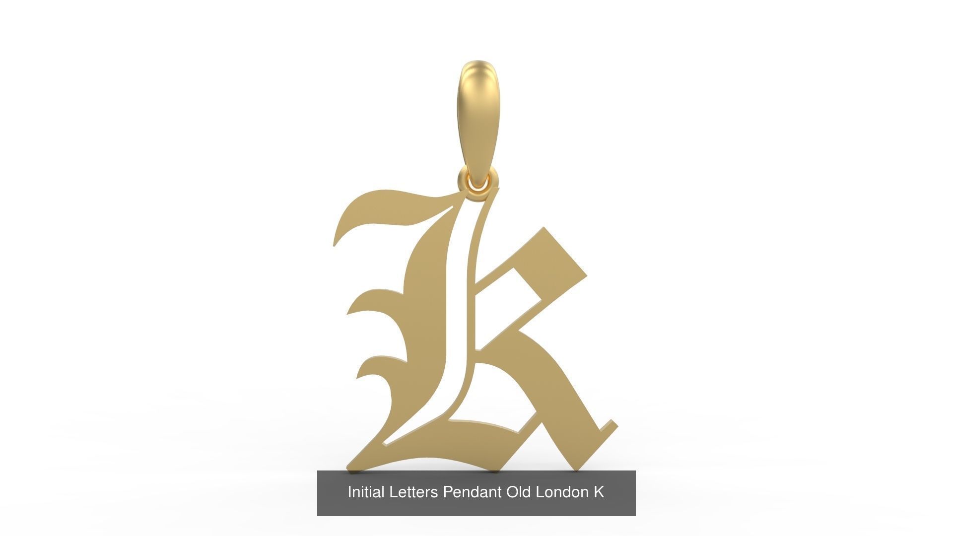 Initial Letters Pendant Alphabets Old London 3D Model Collection_13