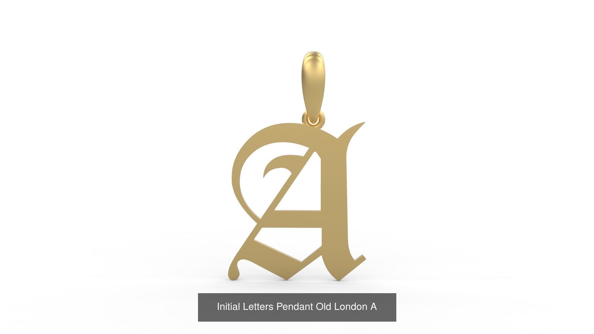 Initial Letters Pendant Alphabets Old London 3D Model Collection_3