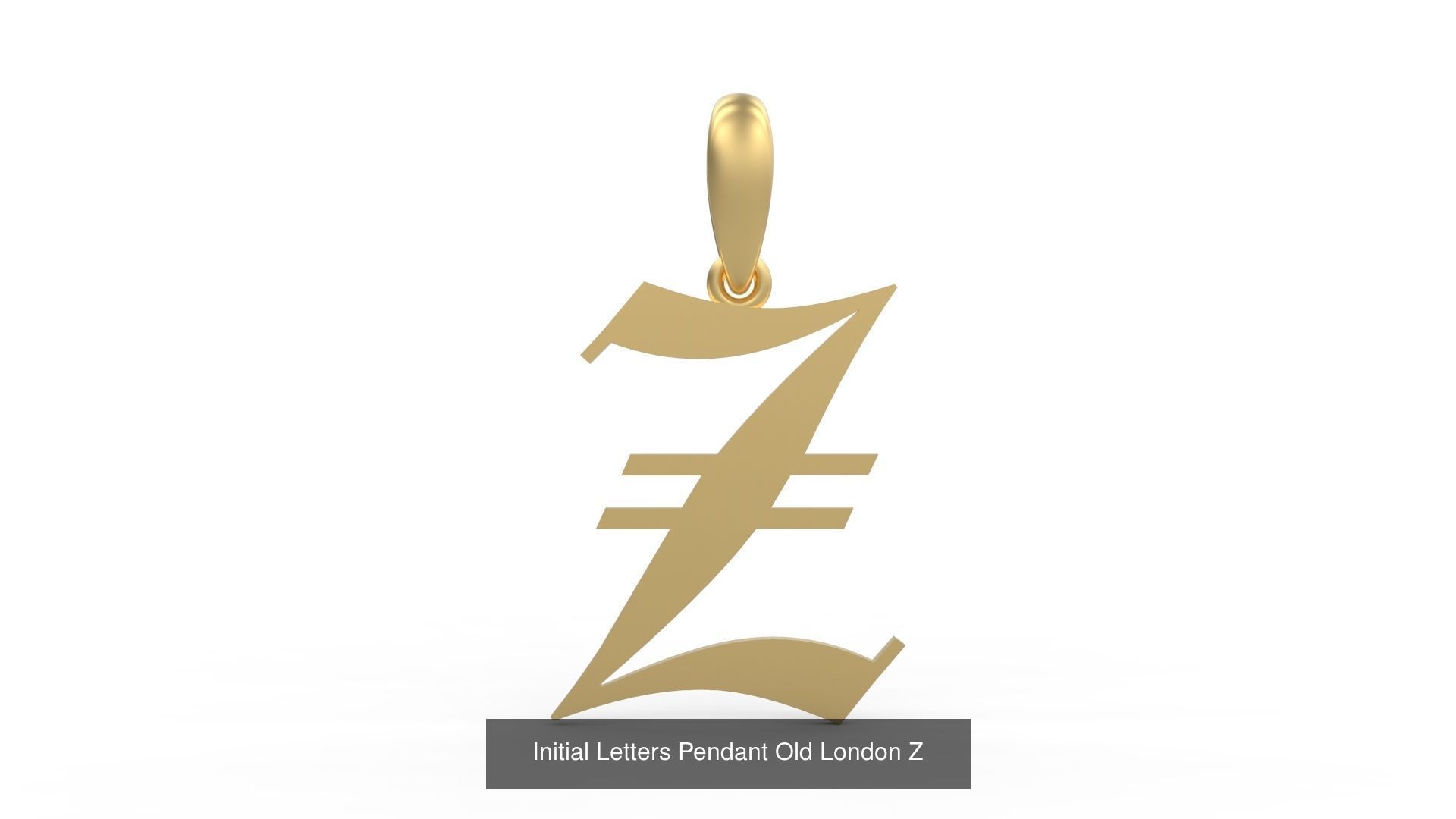 Initial Letters Pendant Alphabets Old London 3D Model Collection_28
