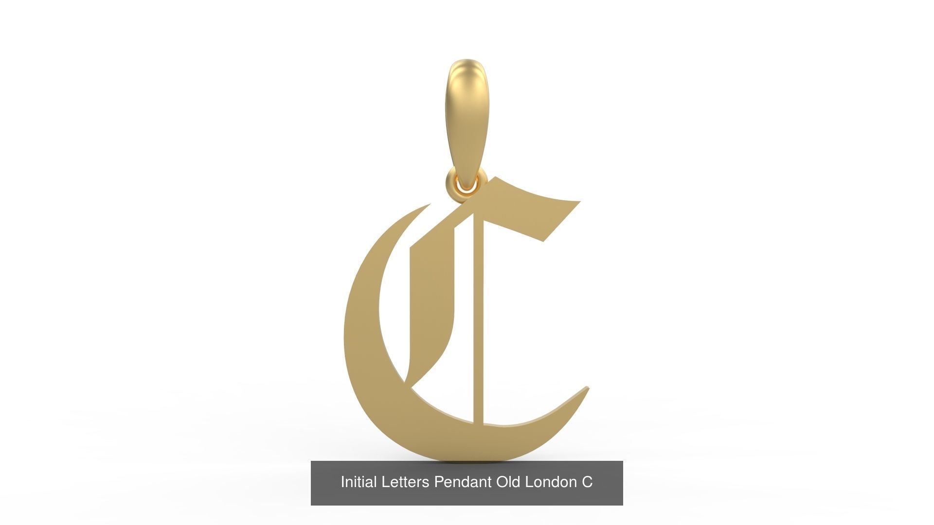 Initial Letters Pendant Alphabets Old London 3D Model Collection_5