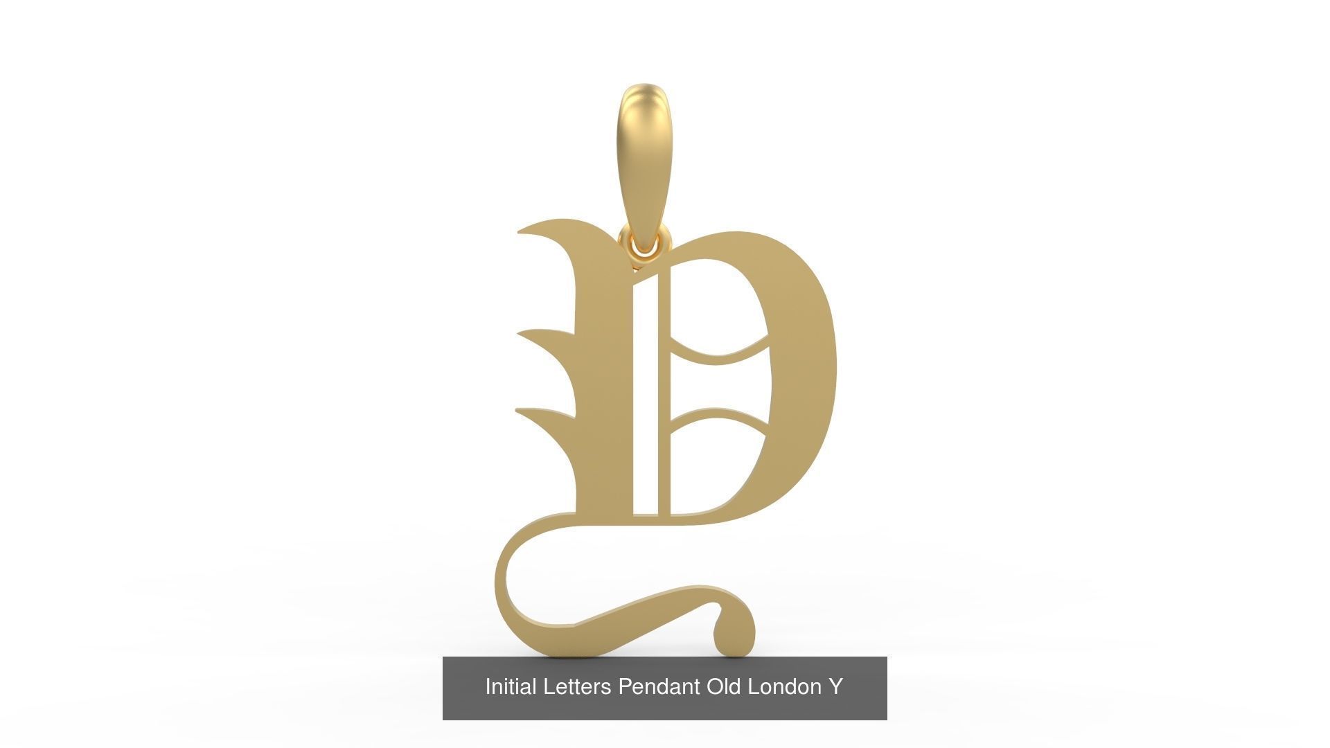 Initial Letters Pendant Alphabets Old London 3D Model Collection_27