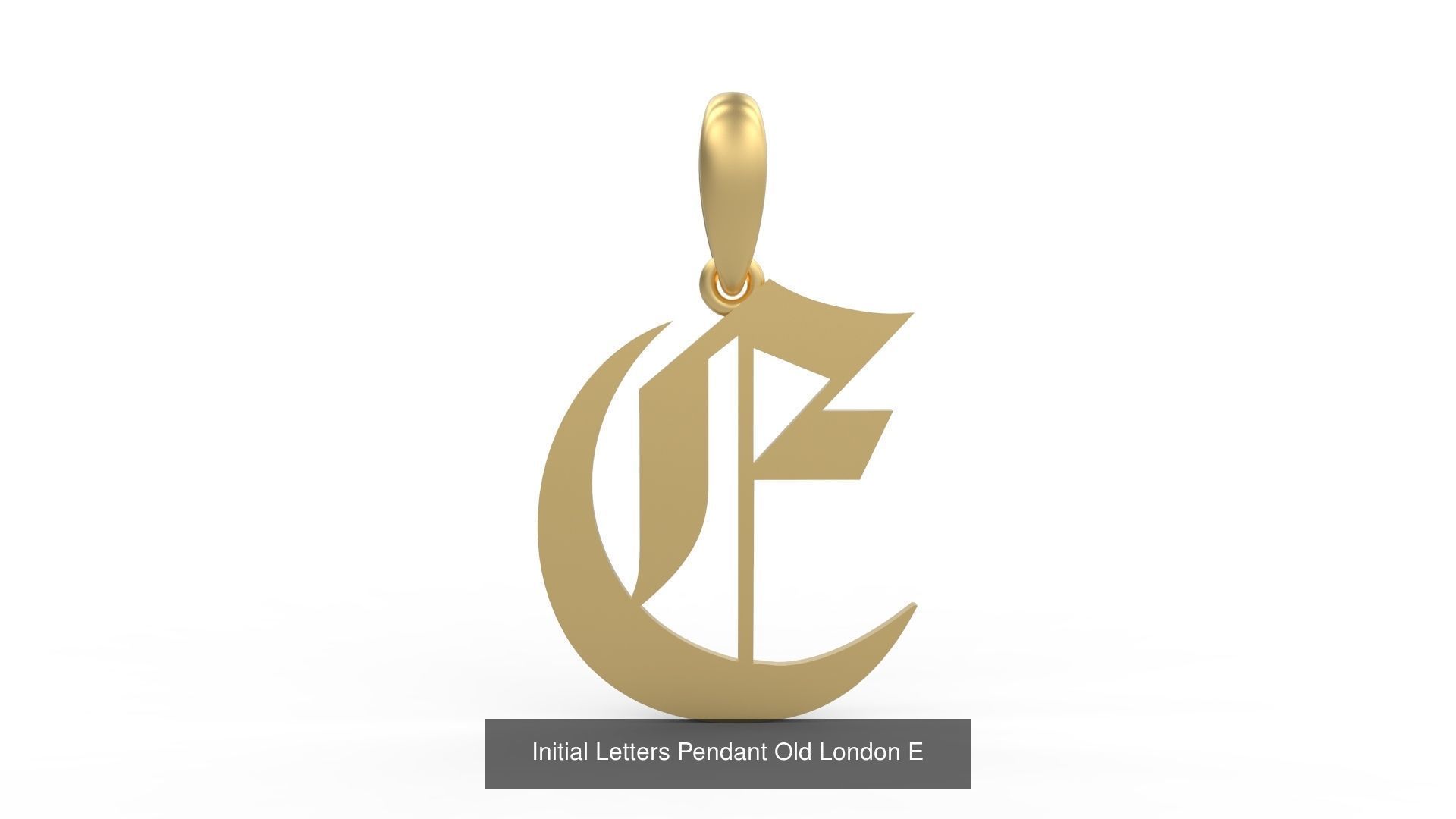 Initial Letters Pendant Alphabets Old London 3D Model Collection_7