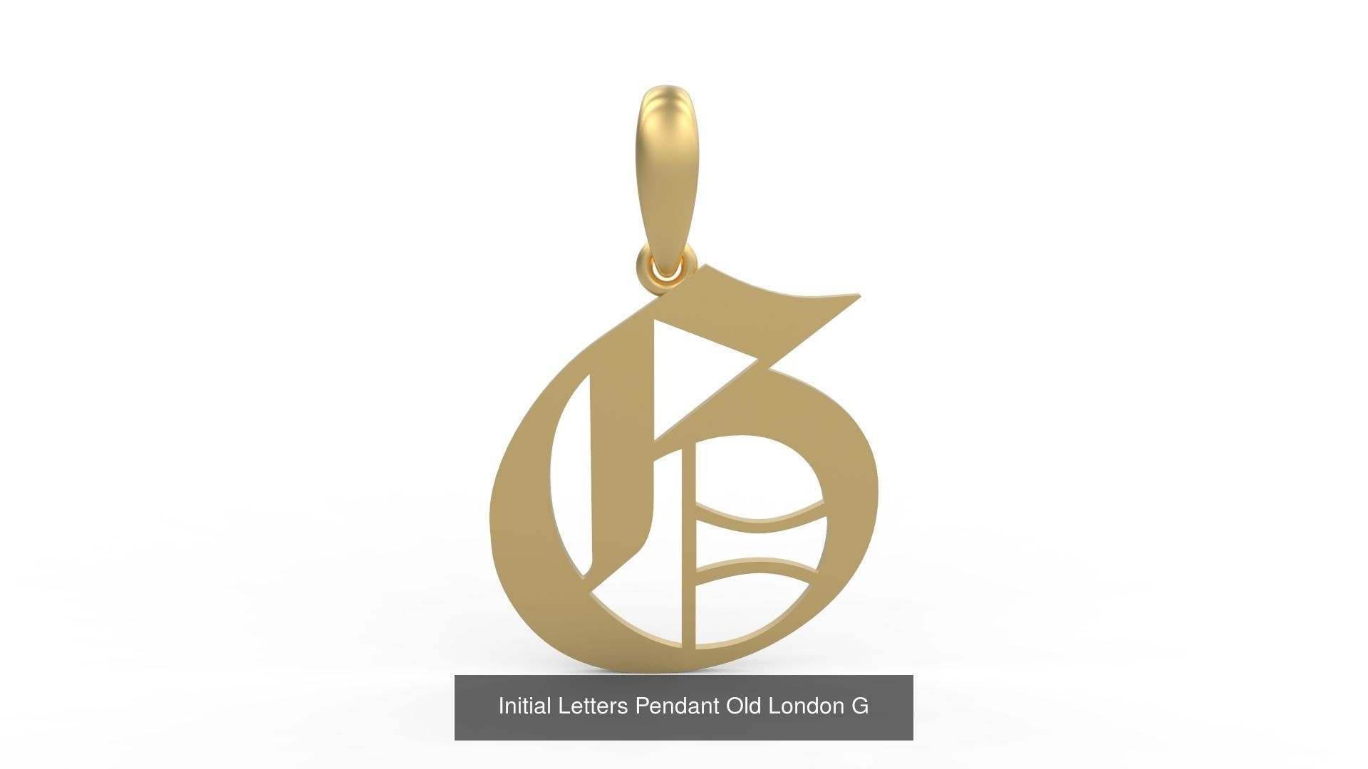 Initial Letters Pendant Alphabets Old London 3D Model Collection_9