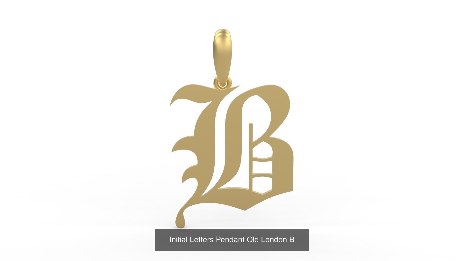 Initial Letters Pendant Alphabets Old London 3D Model Collection_4