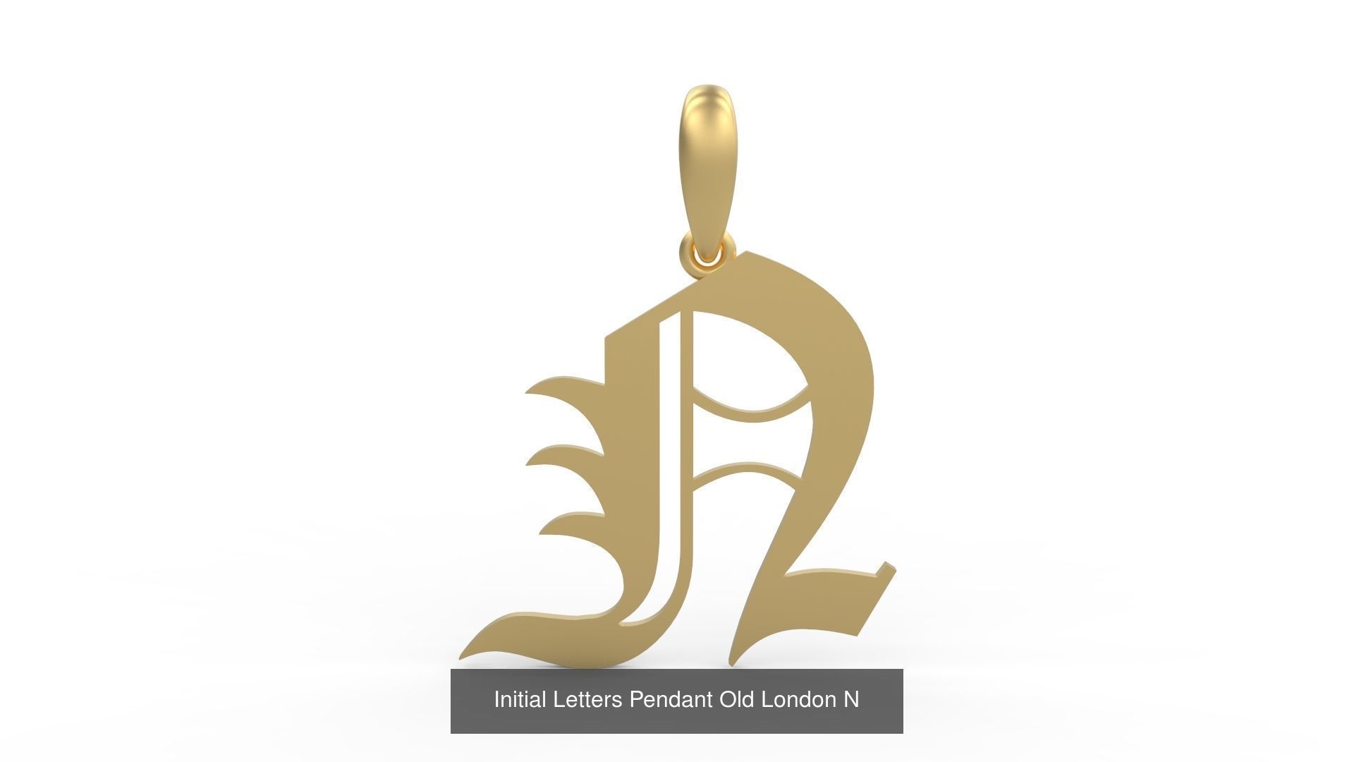 Initial Letters Pendant Alphabets Old London 3D Model Collection_16