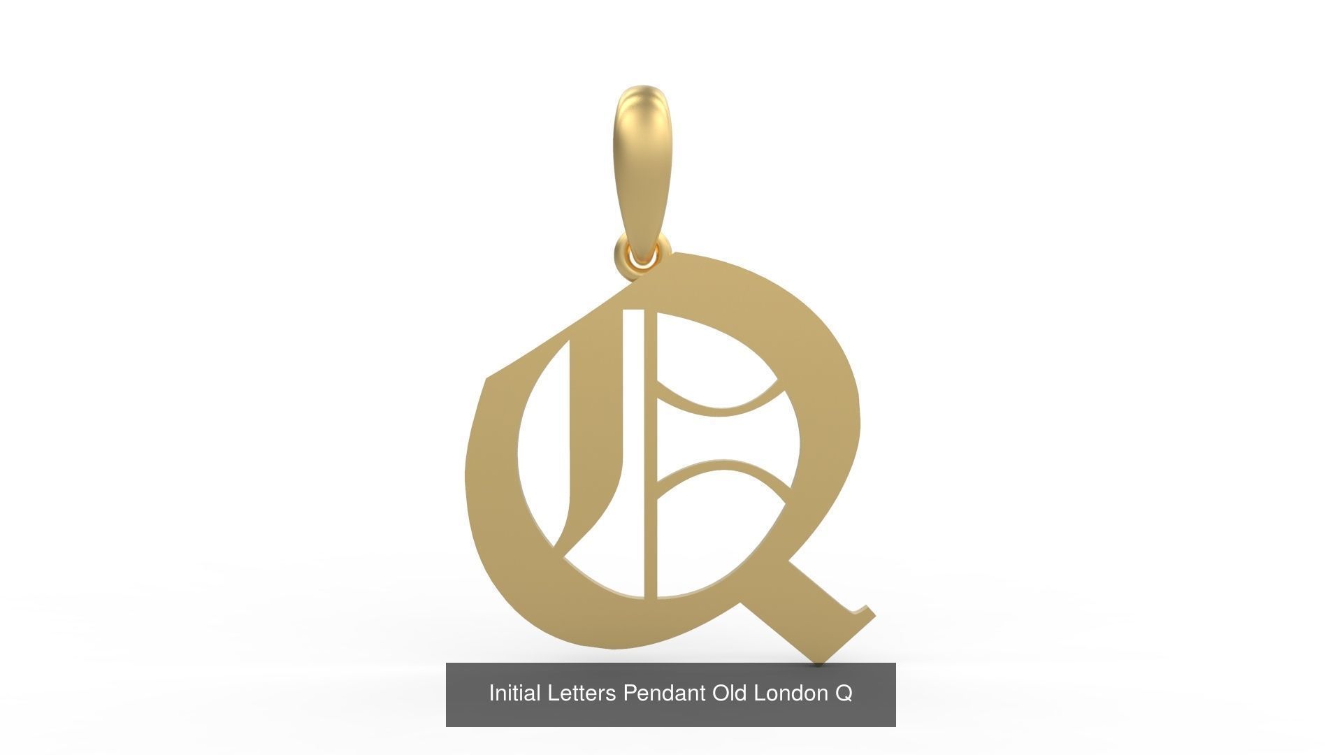 Initial Letters Pendant Alphabets Old London 3D Model Collection_19