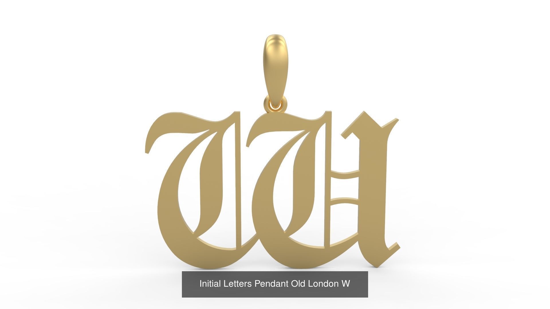 Initial Letters Pendant Alphabets Old London 3D Model Collection_25