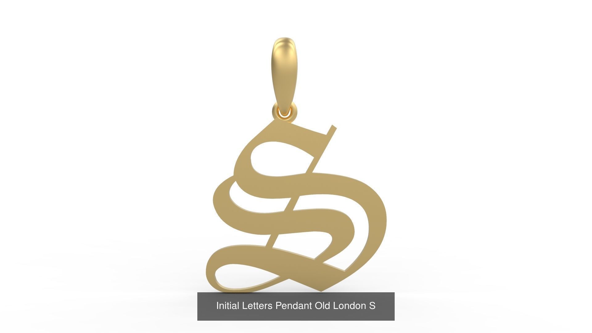 Initial Letters Pendant Alphabets Old London 3D Model Collection_21