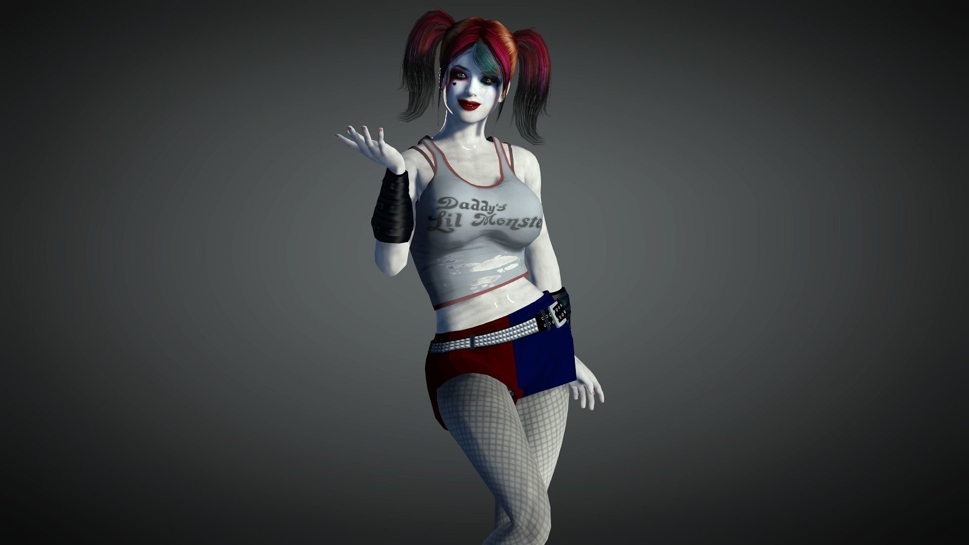 Harley Quinn from Batman 3D Model Low-poly 3D model_5