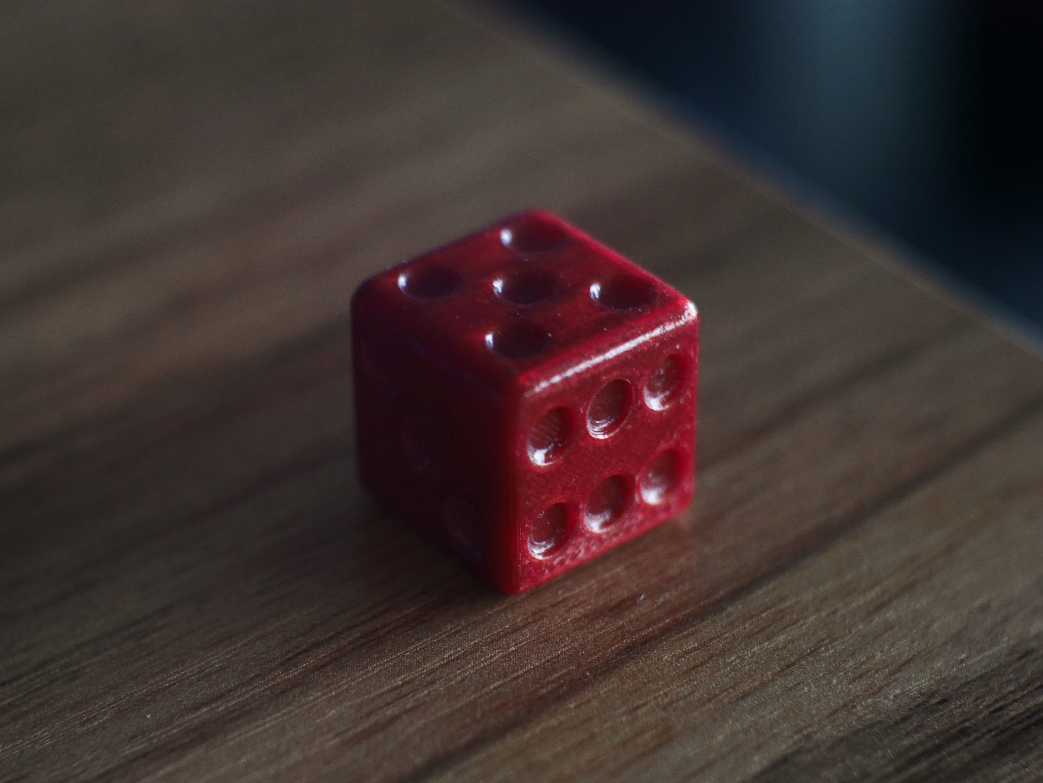 Dice set on wooden table 3D print model_5